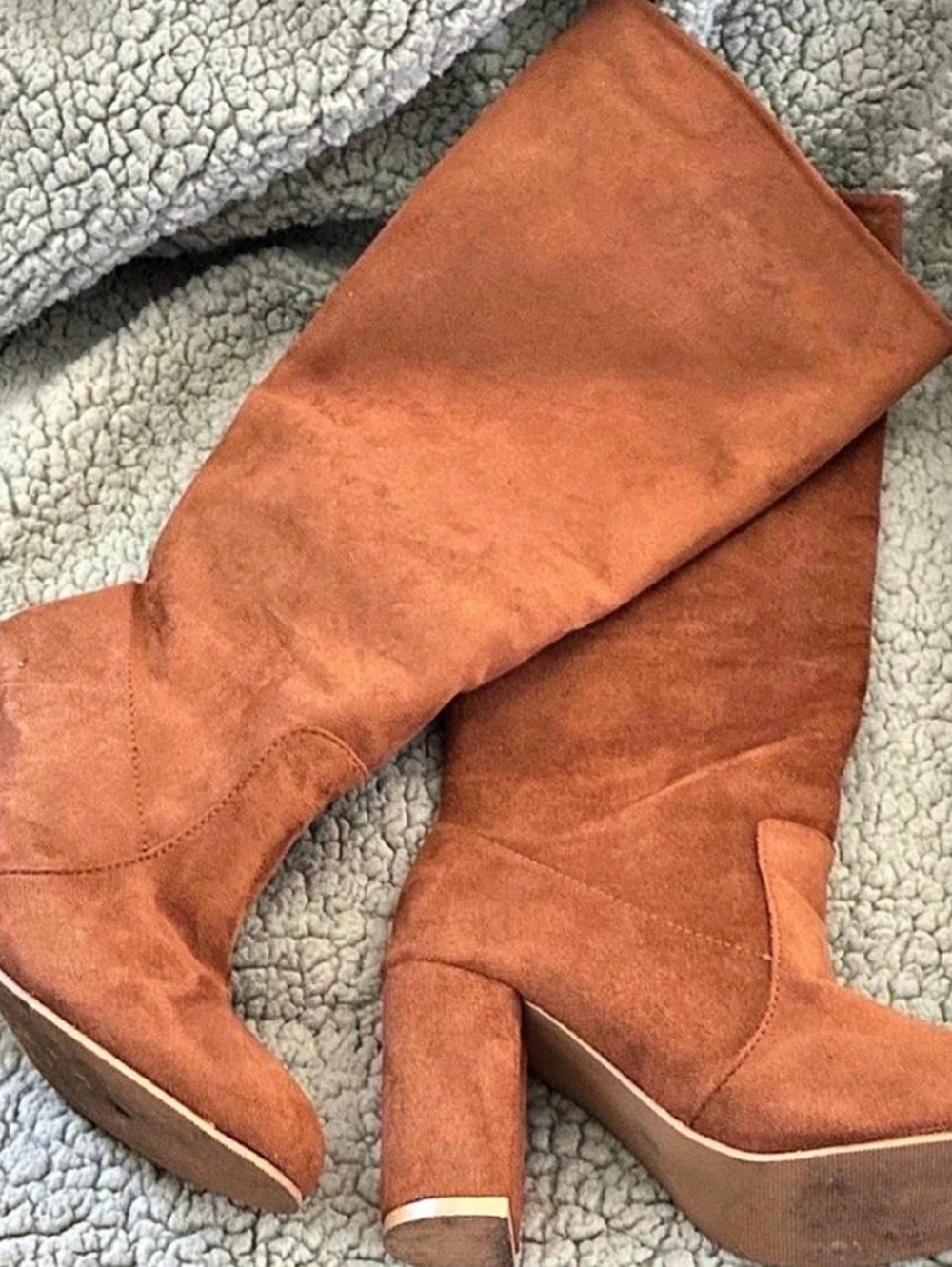 Brown Over-the-Knee Heeled Boots Like New US 7 women’s